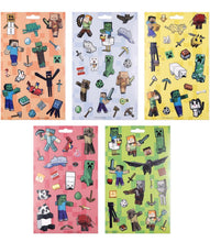 Load image into Gallery viewer, Minecraft Sticker Sheets Pack